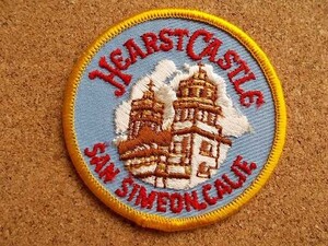 80sハースト キャッスルHEARST CASTLEカリフォルニア州サン シメオン丘ビンテージ刺繍ワッペン/イエロージャーナリズム新聞アメリカ パッチ