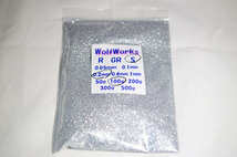 【WOLF WORKS】シルバーラメフレーク 0.2mm 100g分★_画像2