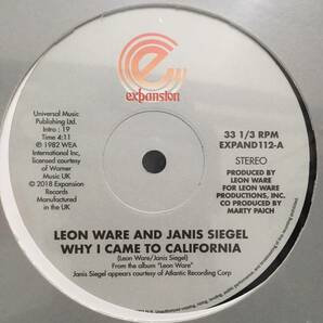 新品 12” ★ Leon Ware - Why I Came To California ★ アナログ レコード muro kiyo koco オルガンバー サバービア funk45 フリーソウルの画像2
