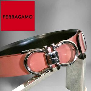 1円 ■大人気■ Salvatore Ferragamo フェラガモ ダブルガンチーニ シルバー金具 ナイロンベルト メンズ ブラック ブラウン バックル 