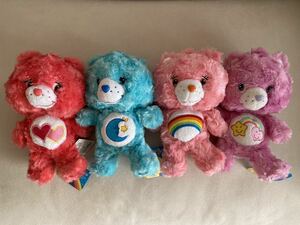 Care Bears ケアベア　ラブアロット＆ベストフレンド＆ベットタイム＆チア　ふわふわ　ぬいぐるみ　４個セット