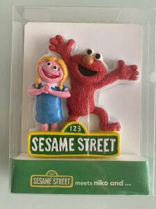  new goods niko and... [ Sesame Street ] Nico and collaboration magnet 2 pair Elmo &be teal -