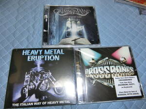 イタリア HR/HM 輸入盤３枚セット CRIMSON WIND,HEAVY METAL ERUPTION(V.A)(オムニバス),CROSSBONES　いずれも未開封