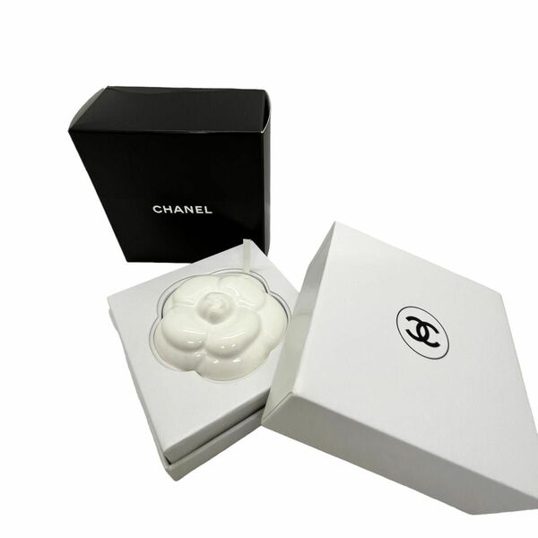 【未使用】CHANEL シャネル カメリア アロマストーン ペーパーウェイト アロマストーン ホワイト カメリア