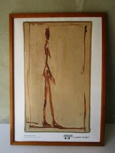 現代彫刻家 Alberto Giacometti アルベルト・ジャコメッティ アートポスター 50×70 ドローイング 抽象画/アアルト/ホグラン/ウェグナー