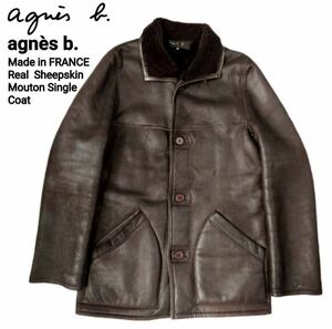 【Special】90s agnes.b homme アニエスベー フランス製 シープスキン ムートンコート 48 ヴィンテージ 名作 / A2 USA godard haberdashery