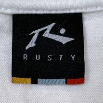 S1841 RUSTY レディース Tシャツ 半袖 キュート M ビッグロゴ 綿100% 万能 人気 シンプルデイリーカジュアル_画像8