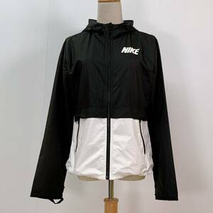 S1875 NIKE ナイキ レディース ジャンパー 長袖 人気 L 黒 万能 カジュアル スポーティチックスタイル 白 モノトーン フルジップパーカー