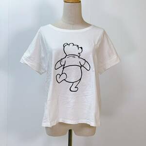 S2161 CLAIRE レディース Tシャツ 半袖 人気 白 ビッグロゴ 綿100% 万能 かわいい シンプルデイリーカジュアル 薄手 ディズニーコラボ