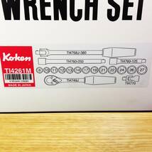 【WH-9428】中古美品 Ko-ken コーケン チタン合金ソケットセット 18ヶ組 TI4261M 高級木製ケース入 日本製_画像8