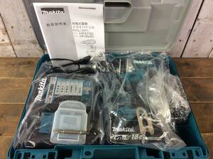 【WH-9298】未使用 makita マキタ 充電式震動ドライバドリル HP484DRGX 18v 6.0Ah [バッテリ2個+充電器] 青 純正フルセット