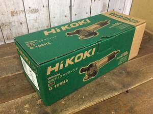 【WH-9446】未使用 HiKOKI ハイコーキ 100mm 電気ディスクグラインダ G10SHA 細経 100 サイドハンドル付 サンダ