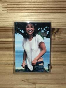 新品　未使用　当時　ラミネート 生写真 駄菓子屋　宮崎美子　アイドル　vintage retoro 昭和レトロ　水着　カード