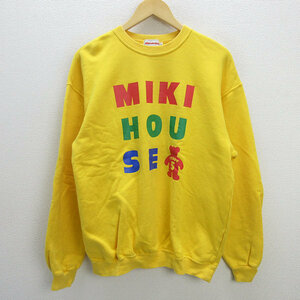 G■ミキハウス/MIKI HOUSE スウェットシャツ/トレーナー【L】黄/men's/30【中古】■