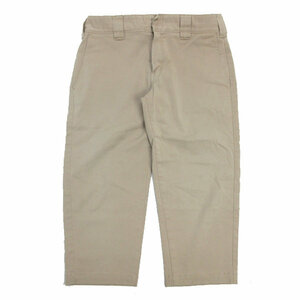 D■ディッキーズ/Dickies クロップドパンツ/ チノパン【32】ベージュ/MENS/154【中古】■