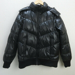 H■ユニクロ/UNIQLO PREMIUM DOWN JACKET 2WAY プレミアムダウンジャケット【XL】黒/MENS■1【中古】