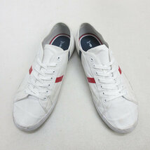 H■【US10】ラコステ/LACOSTE ローカットキャンバススニーカー/白/MENS■19【中古】_画像2