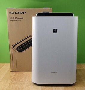 未使用 訳あり シャープ 加湿空気清浄機 KC-P500Y-W ホワイト 22年製 プラズマクラスター SHARP