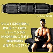 La-VIE 腹筋ベルト パノラマ PANORAMA プレミアムワイド 交換用ジェルシート付き ベルト式EMS ウエスト 筋トレ 未使用品_画像9