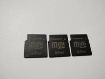 3枚セット　64MB　メガバイト　Panasonic　miniSDカード　メモリーカード ミニSDカード_画像1