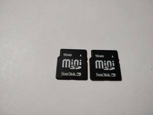 2 pieces set 16MB mega bite SanDisk miniSD card memory card Mini SD card 