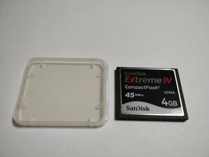 ケース付き　4GB　SanDisk　ExtremeⅣ　CFカード　フォーマット済み　メモリーカード　コンパクトフラッシュ