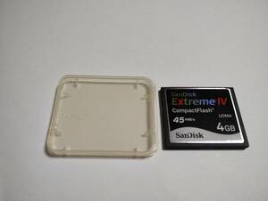 ケース付き　4GB　SanDisk　ExtremeⅣ　CFカード　フォーマット済み　メモリーカード コンパクトフラッシュ