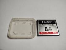 ケース付き　8GB　Lexar　PLATINUMⅡ　CFカード　フォーマット済み　メモリーカード　コンパクトフラッシュカード_画像1