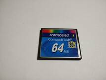 落書き有り　64MB　メガバイト　Transcend　CFカード　フォーマット済み　メモリーカード コンパクトフラッシュカード_画像1