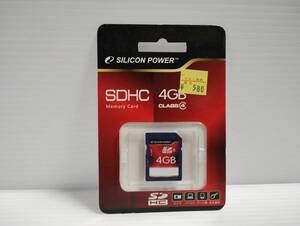 未開封品・未使用品　SDHCカード　4GB　SILICON POWER　メモリーカード　SDカード