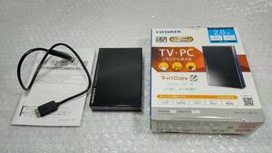 【中古】ポータブルHDD IO DATA HDPC-UT2DBK 2TB USB3.0