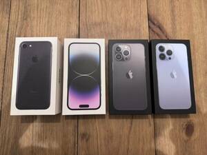 iPhone箱 4箱 アップルステッカーあり 本体なしApple