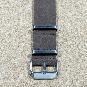 ラグ幅：20ｍｍ ライトスエード ヌバックNATOストラップ カラー：ブラウン系 腕時計用ベルト レザーベルト 時計用バンド 起毛素材の画像2