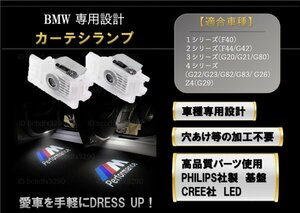 即納 NEW タイプ 高性能 BMW M Performance ロゴ プロジェクター ドア カーテシランプ 純正交換 G80/G22/G23/G26 ビーエム ダブリュー