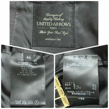 【美品】ユナイテッドアローズ／UNITED ARROWS　スーツ　セットアップ　ジャケット　パンツ　モヘヤ　サイドベンツ　46／Ｍ　ダークグレー_画像10