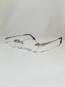 未使用 眼鏡 メガネフレーム SONIA RYKIEL 67-0048 チタン 金属フレーム オシャレ シンプル フチなし メンズ レディース 51□16-135 B-6