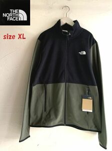 新品　最大値下げ　THE NORTH FACE ノースフェイス　フリース 切替え ジップアップジャケット　カーキ/ブラック　サイズXL 参考価格14,300