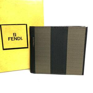 【美品】FENDI フェンディ 二つ折り財布 札入れ ペカン ヴィンテージ メンズ