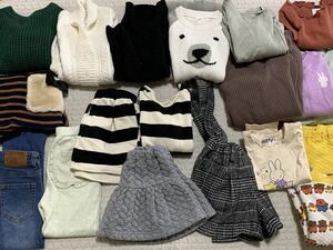 子供服まとめて 女の子 プティマイン ブランシェスグローバルワーク チャオパニック GAP UNIQLO ミッフィー 秋冬服 しまむら100サイズ