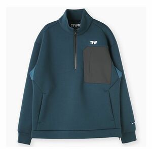 TFW49 ティーエフダブリュー49 CARDBOARD MATERIAL HALF ZIP SWEAT サイズL BLUE 新品　未使用　定価37400円　スウェット