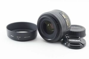 完動美品 Nikon AF-S DX NIKKOR 35mm F1.8 G AF 単焦点 標準 レンズ / ニコン Nikon Fマウント APS-C 専用フード付 ボケ味抜群 #6186
