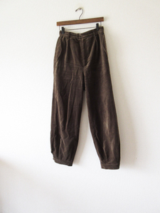 6(ROKU) / ロク 8614-202-0337 VELOUR PANTS 34 D.KHAKI * レディース ベロアパンツ ユナイテッドアローズ