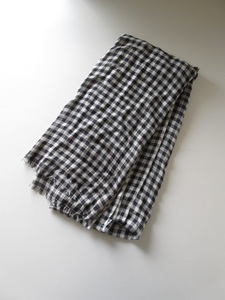 Khadi and Co / カディ アンド コー CHECK WOOL STOLE GRAY×BLACK CHECK / ウール ストール ショール