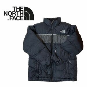 ノースフェイス　ダウンジャケット　黒　グレー　キッズ　140 150 THE NORTH FACE 黒 550フィル