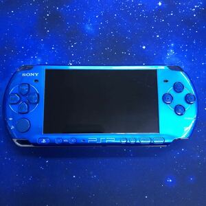PSP 3000 ジャンク　液晶割れ　プレイステーションポータブル ブルー 
