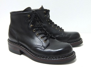 安藤製靴 FUNCTION PULSE プレーントゥ レザーブーツ 黒 24～24.5cmくらい ファンクションパルス