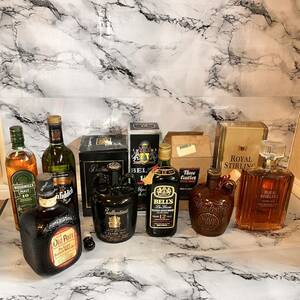 1円~/未開栓/BELL’S/ロイヤル スターリング/Old Parr/BUSHMILLS/Ballantines/Three Castles/Glenfiddich/スコッチ ウイスキー/7本セット