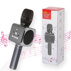 多機能カラオケマイク Bluetooth ワイヤレス 簡単 高音質 高機能 軽量 スマホ 自宅カラオケ ハーモニーパートナーズ 黒