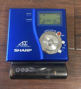 SHARP シャープ MD-DR77-A /MDプレーヤー 通電確認済み 現状品Nom