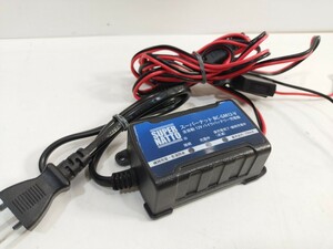 管理1104 SUPER NATTO スーパーナット BC-GM12-V 全自動 バイクバッテリー充電器 12V 通電のみ ジャンク